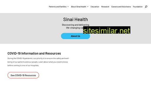 Sinaihealth similar sites