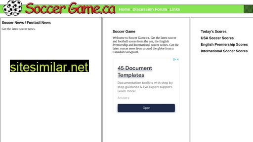 soccergame.ca alternative sites