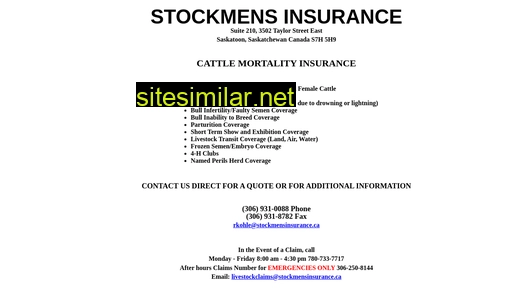 stockmensinsurance.ca alternative sites
