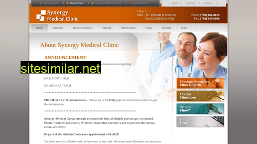 synergymedicalclinic.ca alternative sites