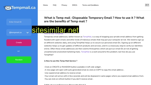 tempmail.ca alternative sites