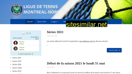 tennismontrealnord.ca alternative sites
