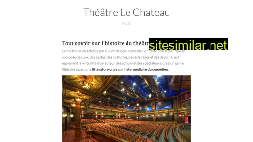 theatrelechateau.ca alternative sites