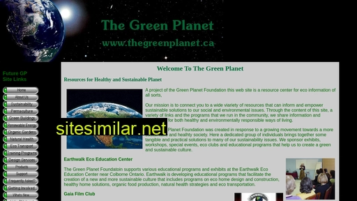 thegreenplanet.ca alternative sites