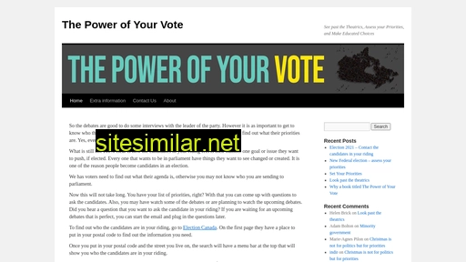 thepowerofyourvote.ca alternative sites