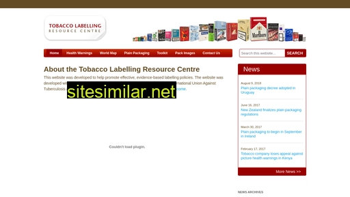tobaccolabels.ca alternative sites