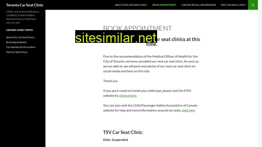torontocarseatclinic.ca alternative sites