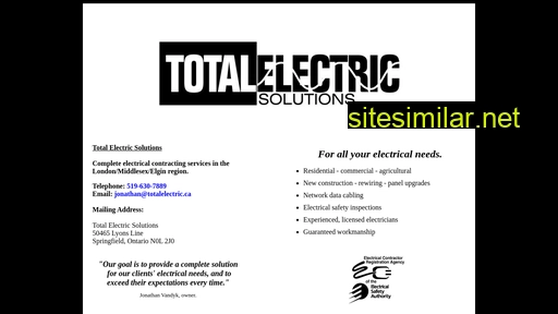 totalelectric.ca alternative sites
