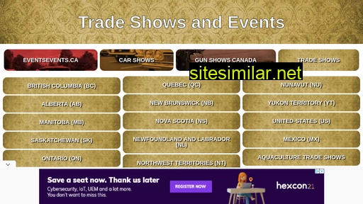 tradeshowscanada.ca alternative sites