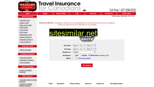 travellersinsurance.ca alternative sites