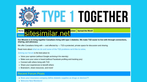 type1together.ca alternative sites