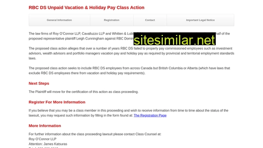vacationpayclassaction.ca alternative sites
