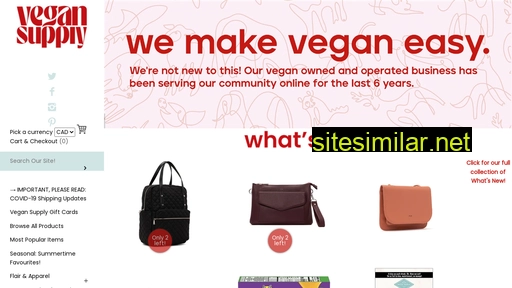 vegansupply.ca alternative sites