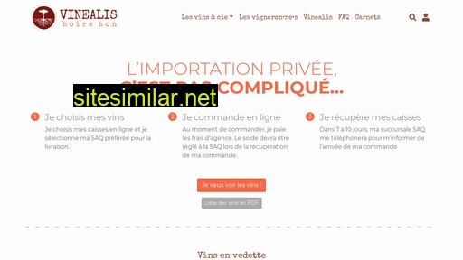 vinealis.qc.ca alternative sites