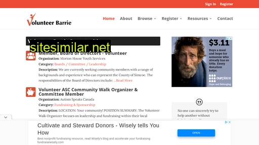 volunteerbarrie.ca alternative sites