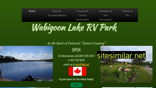 wabigoonlakervpark.ca alternative sites