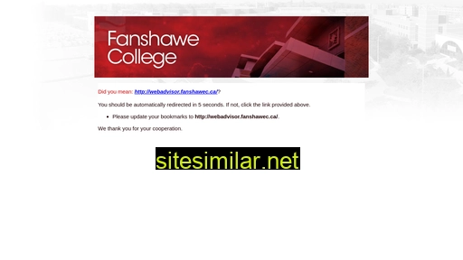 webadvisor.fanshawe.ca alternative sites