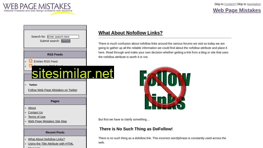 Webpagemistakes similar sites