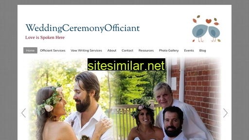 Weddingceremonyofficiant similar sites
