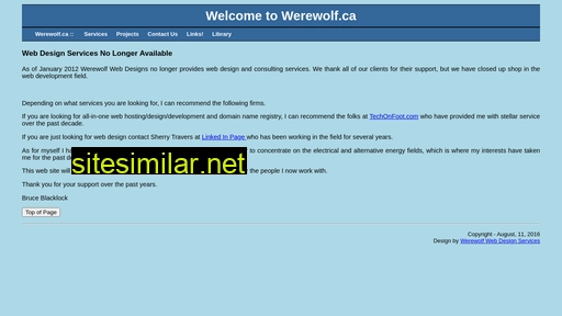werewolf.ca alternative sites