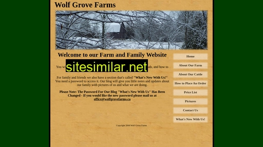 Wolfgrovefarms similar sites