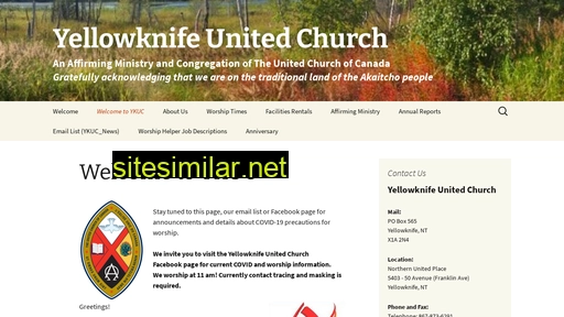 yellowknifeunitedchurch.ca alternative sites