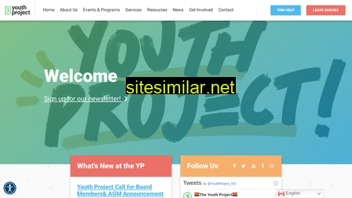 youthproject.ns.ca alternative sites