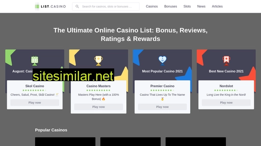 list.casino alternative sites