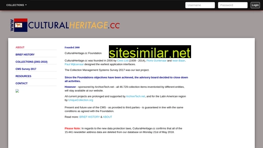 culturalheritage.cc alternative sites