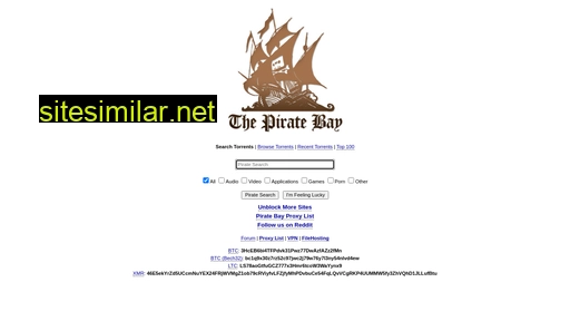 Pirate-proxy similar sites