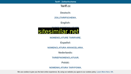 tariff.cc alternative sites