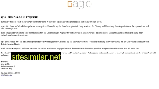 agio.ch alternative sites