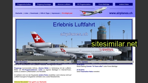 airplanes.ch alternative sites