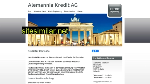 alemanniakredit.ch alternative sites