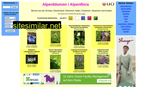 Alpen-blumen similar sites