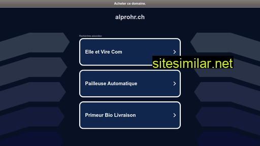 alprohr.ch alternative sites