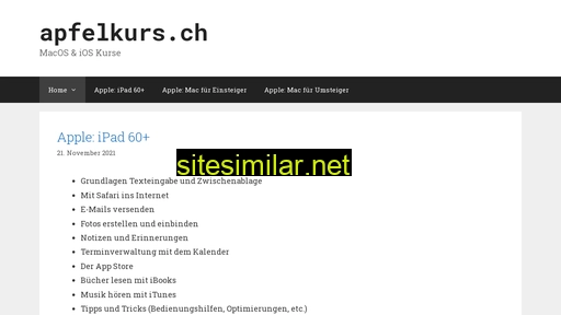 apfelkurs.ch alternative sites