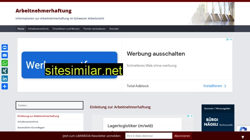 arbeitnehmerhaftung.ch alternative sites