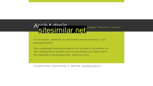 archadmin.ch alternative sites
