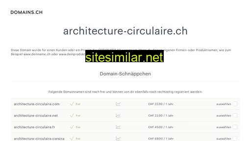 architecture-circulaire.ch alternative sites