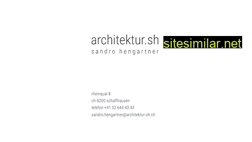 architektur-sh.ch alternative sites