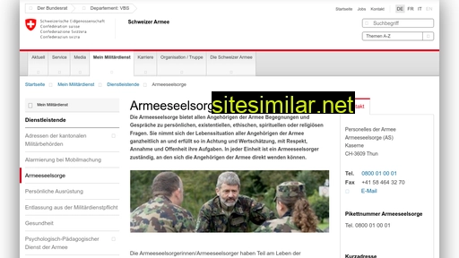 armeeseelsorge.ch alternative sites