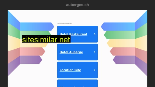 auberges.ch alternative sites
