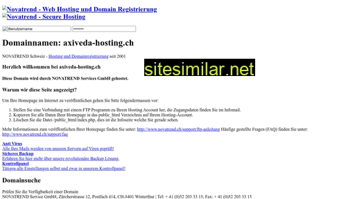 axiveda-hosting.ch alternative sites