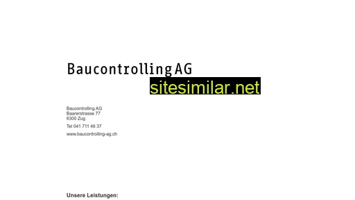 baucontrolling-ag.ch alternative sites
