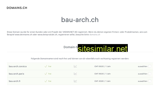bau-arch.ch alternative sites