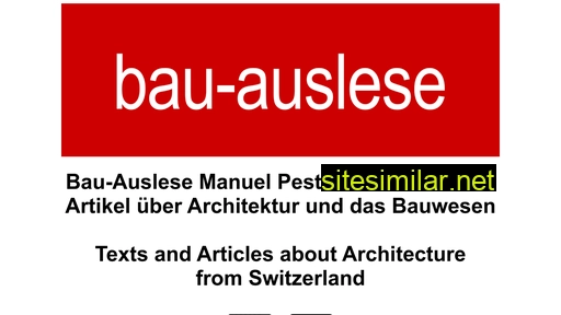 bau-auslese.ch alternative sites
