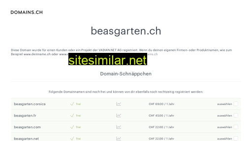 beasgarten.ch alternative sites