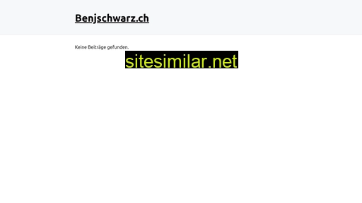 benjschwarz.ch alternative sites