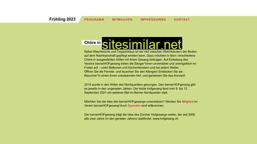 bernerhofgesang.ch alternative sites